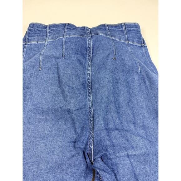 Forever 21 | Blue Denim High-Rise Flare Leg Jeans | Women's Waist Size 28 - Picture 8 of 9